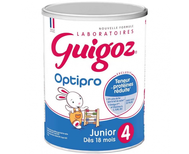 法国仓 包税奶粉专线 需要1个收件人身份信息 4罐*法国古戈氏 标准型奶粉 4段 GUIGOZ OPTIPRO 900g